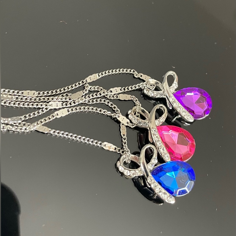 18K White Gold Plated with Swarovski Crystals Elements Sapphire Blue - Picture 6 of 6